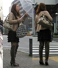 Pantyhose and stockings upskirts