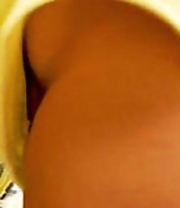Moving buttocks in tight shorts