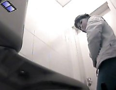 Voyeur peeps after mature and younger babes in loo