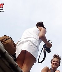 Upskirt girls filmed on spy cam