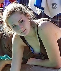 Girls kinkily shake tits down blouse