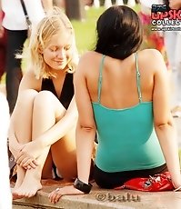 Unforgettable blonde upskirt pics