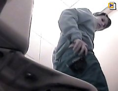 Three sexy girls peeing in front of perverted voyeur