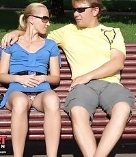 None of the gals noticed our hunter spy up skirt