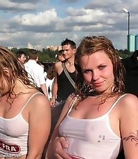 Bikini thongs look great on those wet booties