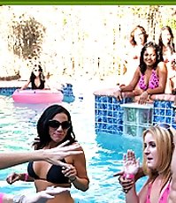 Girls getting fucked at the pool party!