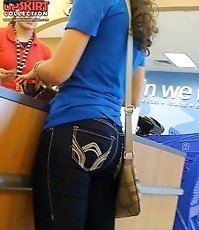 Jeans shorts and pants on hot babe