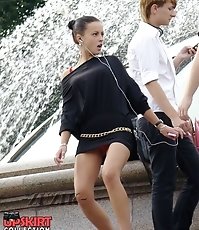She's so naughty that...upskirts dancing