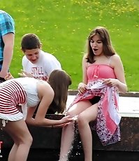 Girls do not know to get on spy cam