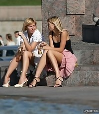 Upskirt voyeur pictures made by pro hunters in public