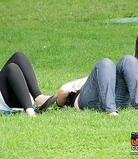 The hottest upskirts in the park
